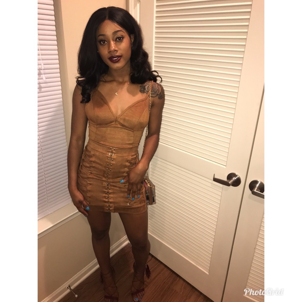 Suede dress